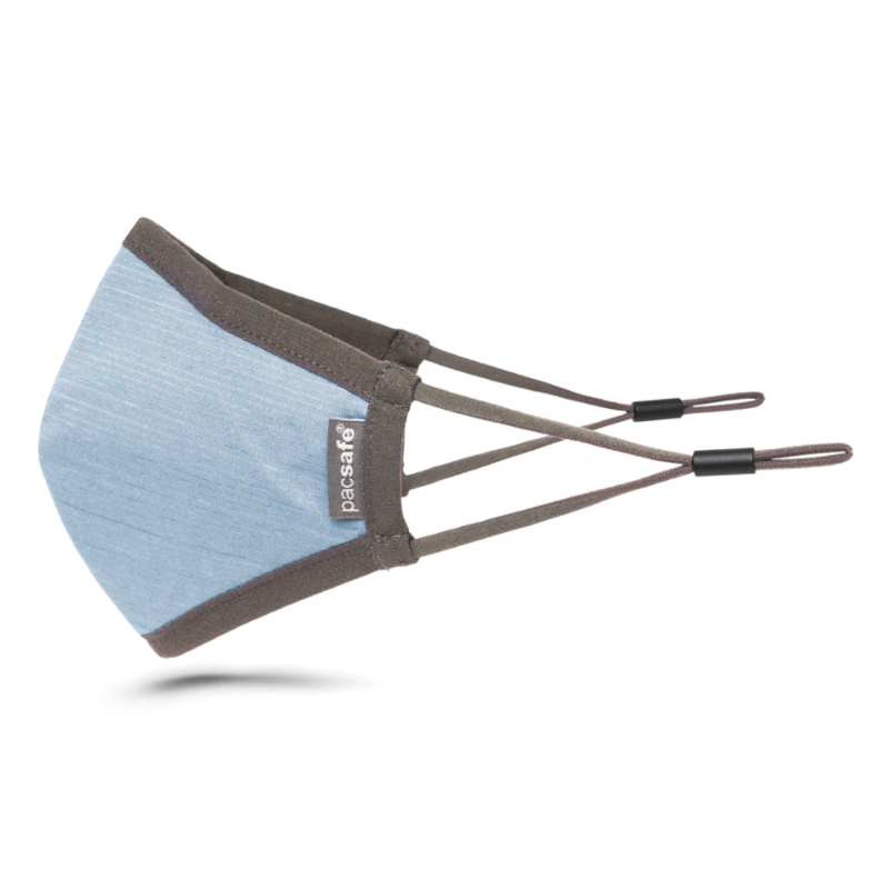 Pacsafe Protective and Reusable Silver iON Face Mask Silver Blue-1